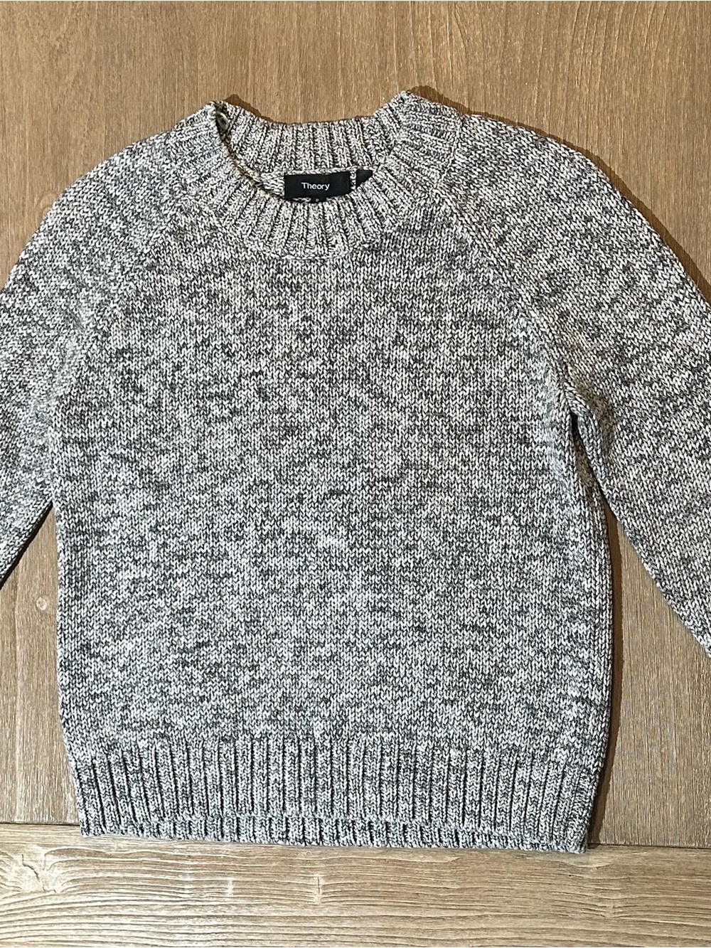 Theory Women's P/Small Speckled Knit Crewneck Sweater
